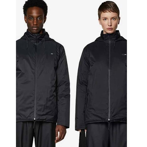 Rains jacket Padded Nylon Jacket black 15470 Unisex Size XL NWT - Picture 1 of 10